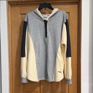 BKE Two-Tone Gray and Cream Hoodie